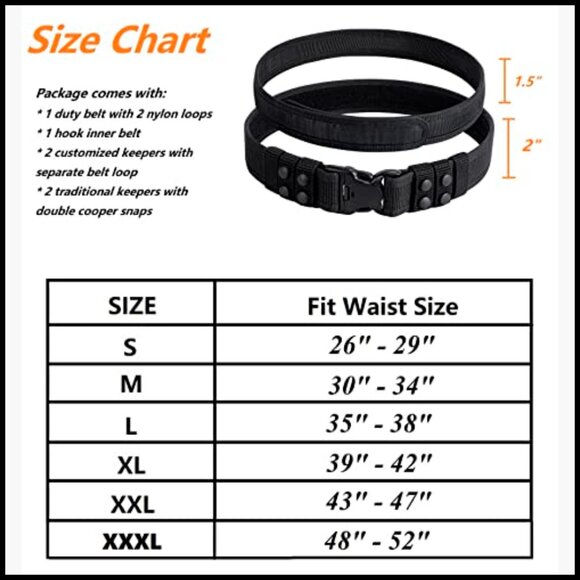 Tactical Duty Belt Law Enforcement Police Security Patrol Nylon main image 4